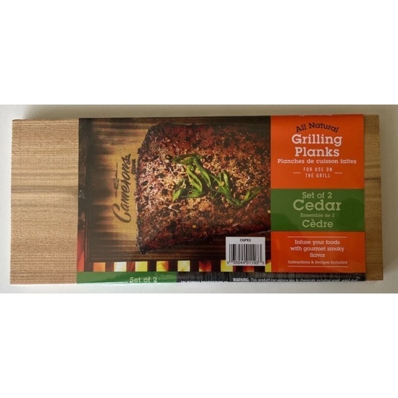 Camerons Gourmet Cedar Grilling Planks Lot Set Of 4 Pack Smoky Recipes Included - Picture 4 of 7